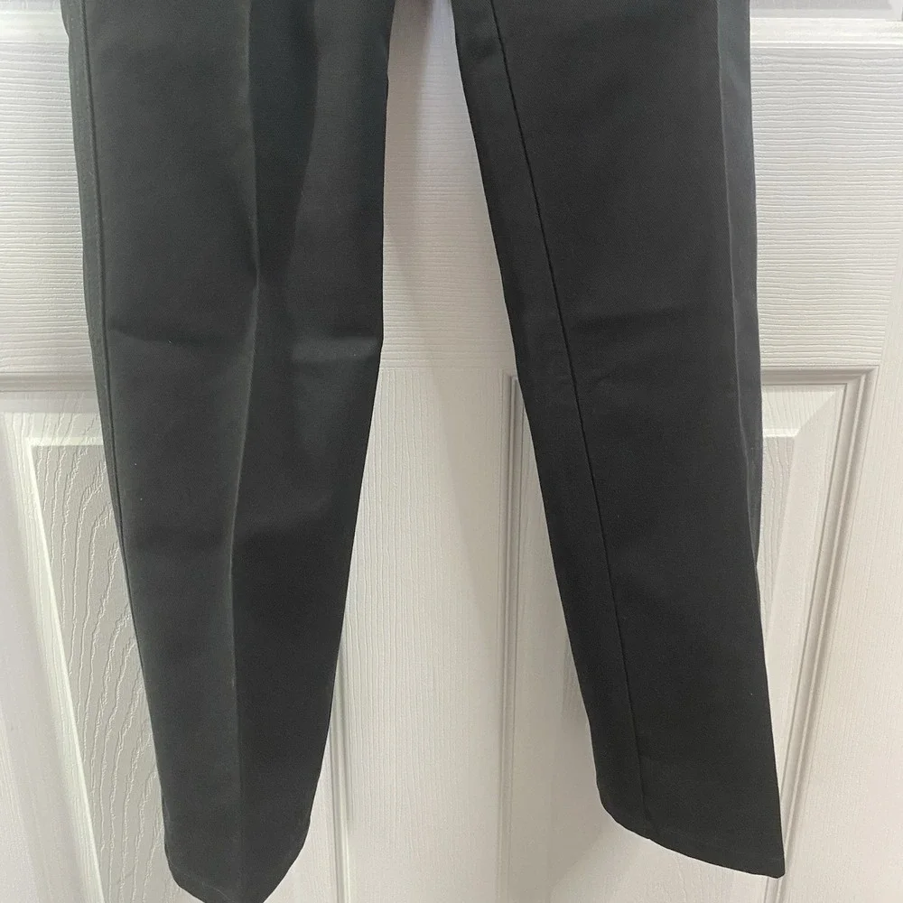 Chaps NWT Boys' School Approved Black Pleated Front Pants Size 10 Slim‎